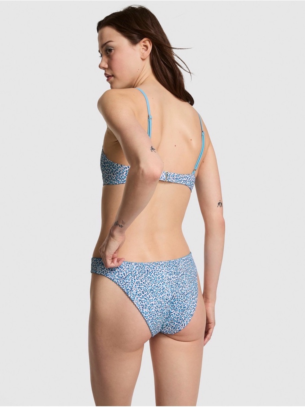NWT 🌀🩵 VS PINK Blue Leopard Bikini Set - Picture 3 of 15